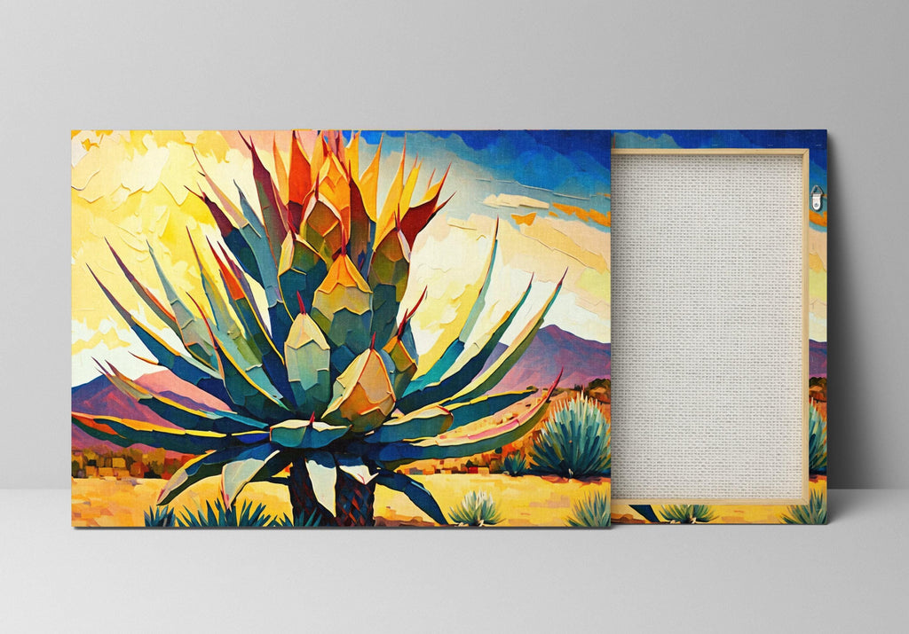 Southwest Wall Art – Agave Canvas Art Desert Landscape Print on Large Gallery Canvas