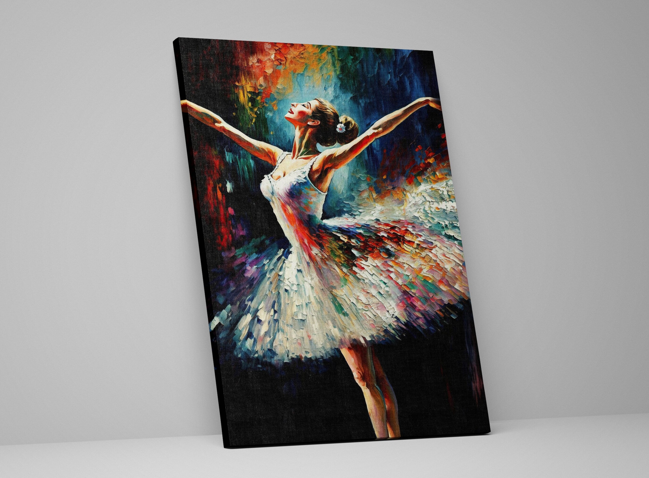 Ballerina Canvas Painting – Elegant Ballet Wall Art on Gallery Ready Canvas