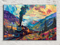 Train Wall Decor | Large Canvas Prints of Classic Train Scene with Durable UV Coating