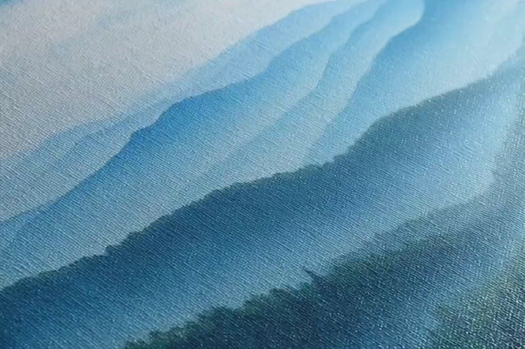 Smoky Mountains Wall Art – Panoramic Canvas Print | Large Mountain Painting, Ready to Hang