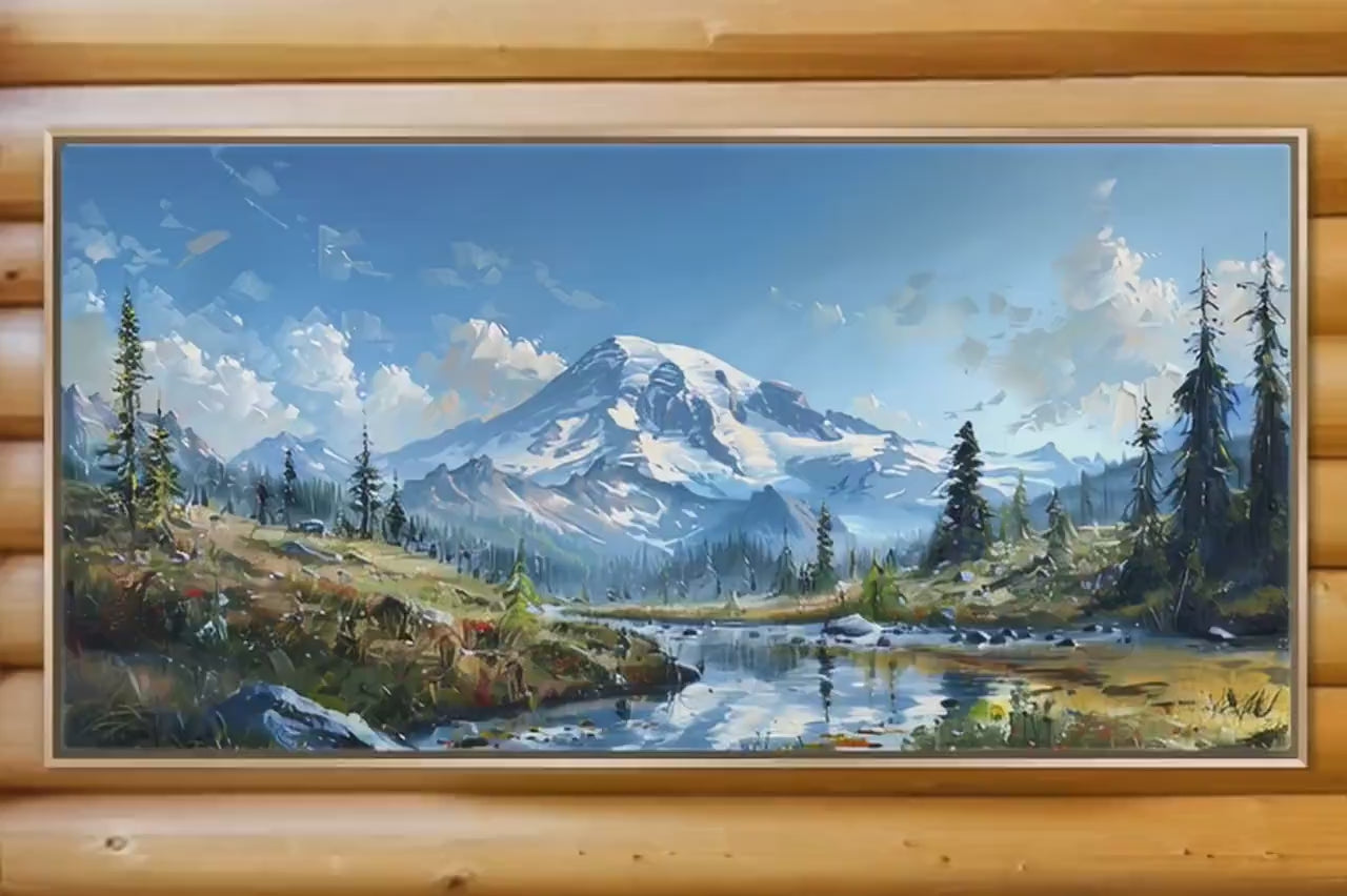 Mount Rainier Canvas Print – Panoramic Wall Art | Gallery Wrapped, Ready to Hang